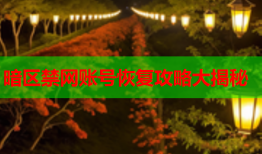 暗区禁网账号恢复攻略大揭秘
