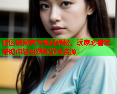 暗区禁网官方密码揭秘，玩家必看攻略助你轻松获取游戏资源