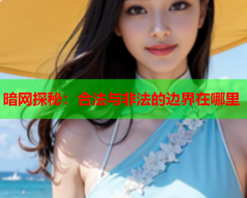 暗网探秘：合法与非法的边界在哪里