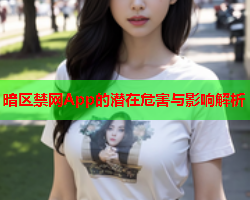 暗区禁网App的潜在危害与影响解析