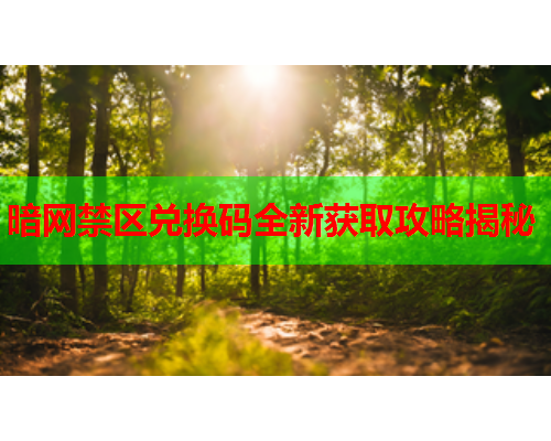 暗网禁区兑换码全新获取攻略揭秘