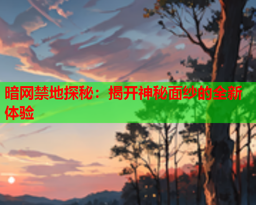 暗网禁地探秘：揭开神秘面纱的全新体验